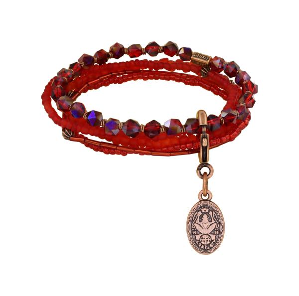 Rot - Petit Glamour d'Afrique Armband von Konplott